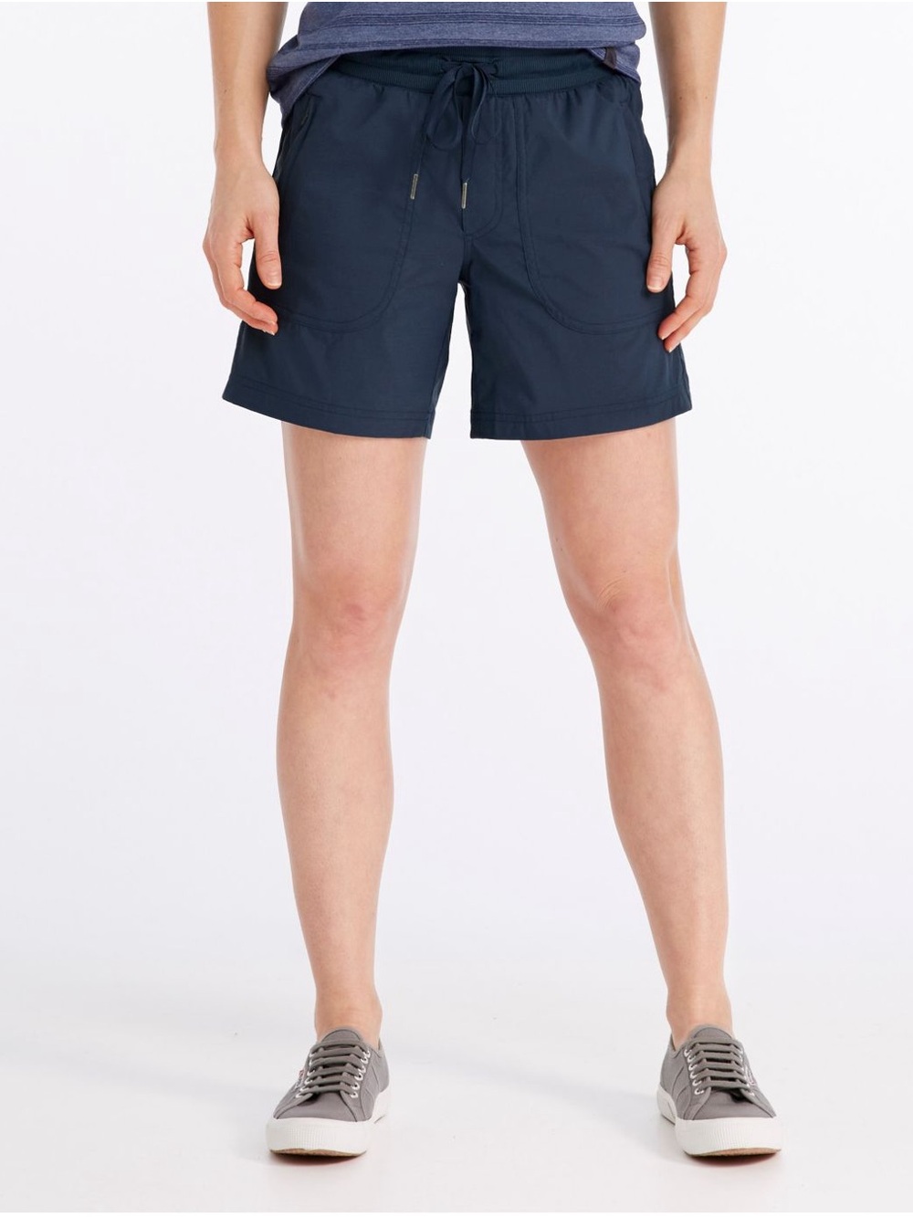 L.L. Bean Navy Blue Women’s Vista Camp Athletic Drawstring Shorts Medium